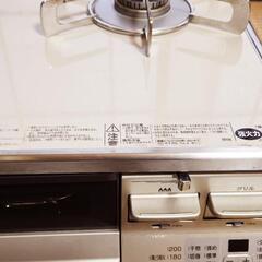 美品！都市ガス用 リンナイ グリル付ガステーブルの画像