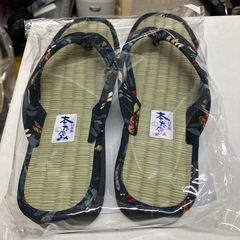 2506-124アイ・エス・エム 和柄たたみ草履 Lサイズ 未使用品