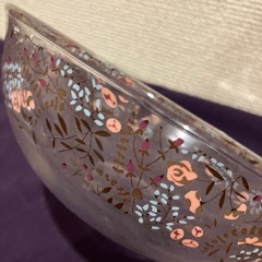 新品　花柄　ガラスボウル　2枚の画像