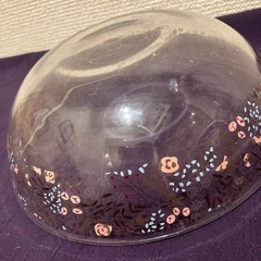 新品　花柄　ガラスボウル　2枚の画像