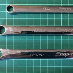 美品・良品/4本セット　Snap-on/スナップオン　ショートストレートメガネレンチ XDHSFM　①8㎜×10㎜②10㎜×12㎜③12㎜×14㎜④14㎜×17㎜の画像