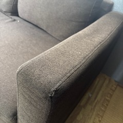 ソファ　オットマン付き　ブラウンの画像