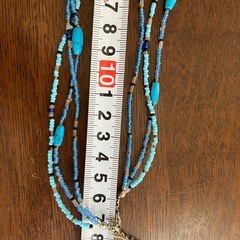 美品　ターコイズ　ビーズネックレスの画像