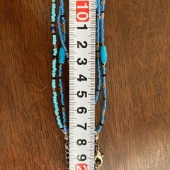 美品　ターコイズ　ビーズネックレスの画像