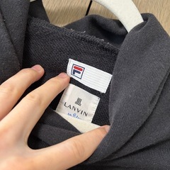 FILA × LANVIN en Bleu コラボパーカー ブラック Mサイズの画像