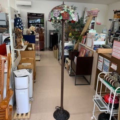美原店 ステンドグラス フロアランプ アンティーク 花柄　照明器具
