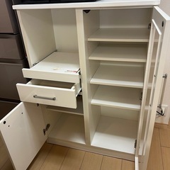 【6/12まで】食器棚  キッチンシェルフ レンジボードの画像