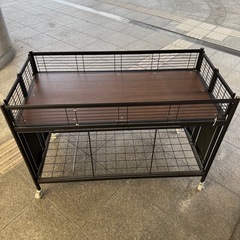 折り畳みワゴン 陳列棚　ワゴン　幅120cm スチール製 キャス...