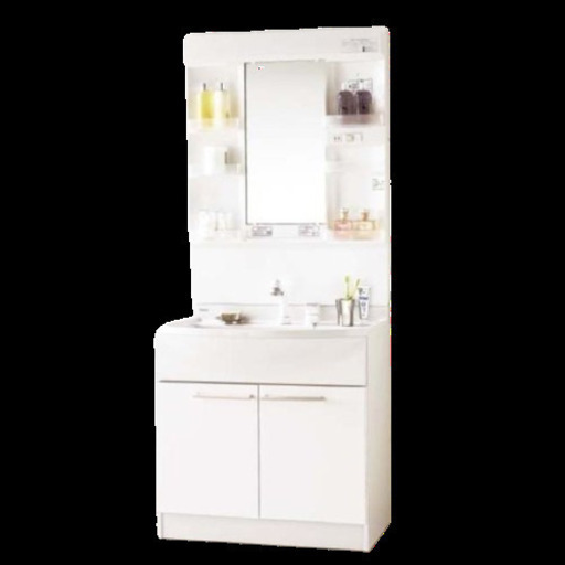 【法人様・個人事業主様限定】パナソニックAW/洗面化粧台（MX）/LED1面鏡/W750/ホワイト/GYGQM75KSCW+GYGQM075DNUAT/エコカチットなし/くもり止め加工なし/一般地