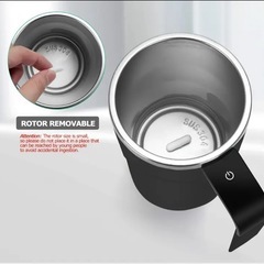 1pc 電動コーヒー搗くカップ、USB充電式デジタルディスプレイ磁気ミキサー、ABS素材、リチウムポリマーバッテリー、ホリデーの理想的なギフトの画像