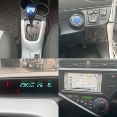 【超燃費】トヨタ アクア 1.5S 高年式 車検2年付！走行8万キロ！ETC！バックカメラ！ナビ！ハイブリットカー！ローン審査可能！の画像