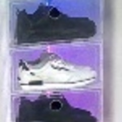 扉付き透明折りたたみ式シューズボックスセットの画像