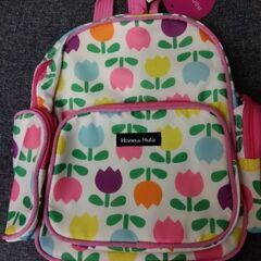 新品未使用　Hanna Hula チューリップ柄リュック　ハンナフラ