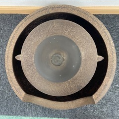 茶道具 風炉釜 鉄釜 茶釜 五徳　金属工芸 アンティーク  中古品の画像