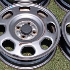 ハスラー純正【富山】スズキ純正 ソリオ ワゴンR スペーシア アルト エブリィ 15インチ中古４本 スチール鉄ホイール ダイハツもOKの画像