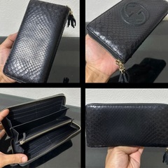 楽天市場】美品 グッチ ソーホー 308004 パイソン マルチカラー