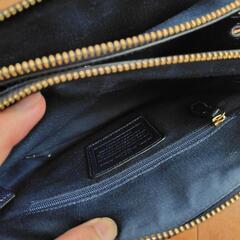 COACH コーチ  トートバッグ レザー ネイビーの画像