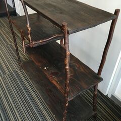 ♪木製 4段 収納棚 物置棚 ディスプレイ 小物置き 置台 中古 (NF250607) Zi-2025の画像