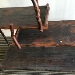 ♪木製 4段 収納棚 物置棚 ディスプレイ 小物置き 置台 中古 (NF250607) Zi-2025の画像