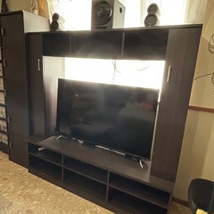 値下げしました【ニトリ テレビボード＋収納棚セット】55インチまでの画像