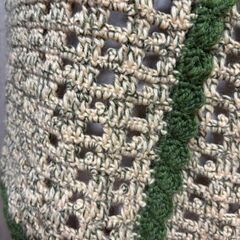 手編み！透かし編みベストカーディガン a vest; cardigan　hand knittingの画像