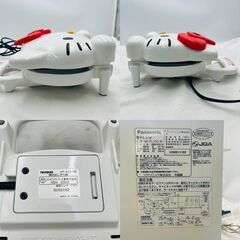 【❗️✨家電3点セット✨❗️】🍱パナソニック電子レンジ＆キティ焼き器🍳＆ニトリ電気ケトル　動作確認済・2020年製ありの画像