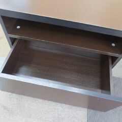 中古品】ダークブラウン テレビ台 引き出し付き