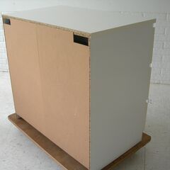木製　ローチェスト タンス　805ｘ485ｘ775　3段　引出し ホワイト色（白色） 完成品　未使用保管品　引き取り限定の画像