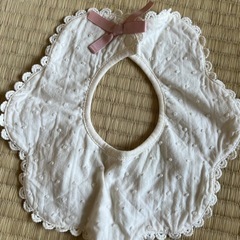 【美品】ベビー プティマイン スタイ さくらんぼ レース pet...