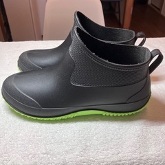 レインシューズ レインブーツ レディース ショート 春 夏 黒 男女兼用 防水 長靴 おしゃれ ペア 梅雨 通勤 ブラック の画像