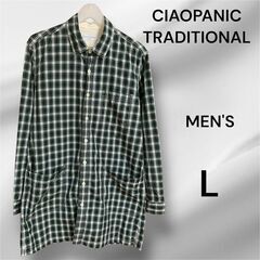 チャオパニックトラディショナル チェック柄 ロングシャツ コット...