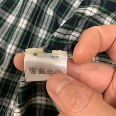 チャオパニックトラディショナル チェック柄 ロングシャツ コットン100% Lの画像