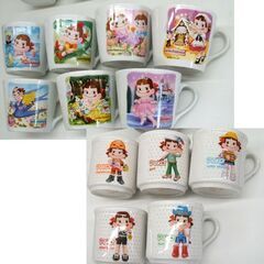 長期保管品 ペコちゃん プリンカップ ミニマグカップ 46個セット まとめて　クリスマス レッスン ファンタジー PETIT 他 ☆ PayPay(ペイペイ)決済可能 ☆ 札幌市 豊平区 平岸 平岸店の画像