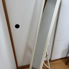 鏡　姿見　ミラー　全身ミラー　スタンドミラー　白