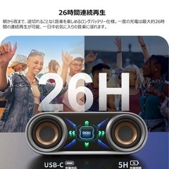 DOSS SoundBox Pro+ P400 Bluetoothスピーカー 50W 重低音 ワイヤレス ポータブル 小型 （ピンクの画像
