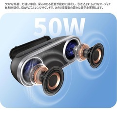 DOSS SoundBox Pro+ P400 Bluetoothスピーカー 50W 重低音 ワイヤレス ポータブル 小型 （ピンクの画像