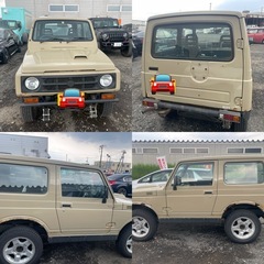 スズキ　ジムニー　ランドベンチャー　ターボ 4WD　JA11V オートマ　平成7年　15.9万キロ　社外ハンドル　リフトアップ　アルミホイール　車検令和7年7月までの画像
