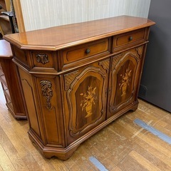 木製 サイドボード キャビネット アンティーク家具 イタリア 象...