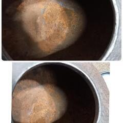 茶釜 銅製蓋 3.5キロ 幅24㎝ アンティークの画像