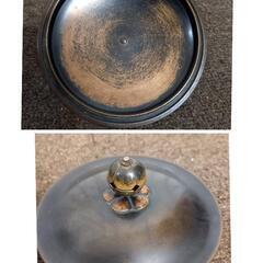 茶釜 銅製蓋 3.5キロ 幅24㎝ アンティークの画像