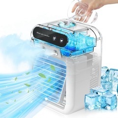 【新品未使用】コードレス小型冷風機 ホワイト 加湿器