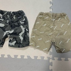 XLARGE 迷彩柄＆ロゴ入りショートパンツ2点セット90の画像