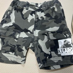 XLARGE 迷彩柄＆ロゴ入りショートパンツ2点セット90の画像