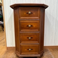 アンティーク家具 木製 イタリア 象嵌 電話台 サイドテーブル チェスト アンティーク家具!! 木製 イタリア 象嵌 電話台 サイドテーブル 4段