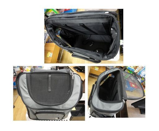 ペット用バックパックキャリー ライフライク 63R002 ペットキャリー グレー 15㎏まで 小型犬 西岡店