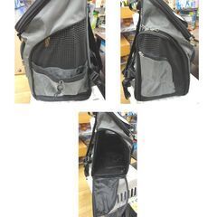 ペット用バックパックキャリー ライフライク 63R002 ペットキャリー グレー 15㎏まで 小型犬 西岡店の画像