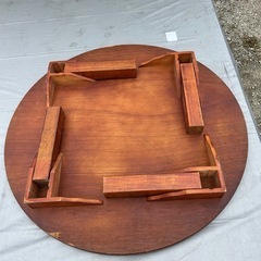 昭和レトロ　チャブ台　ラタン　椅子セットの画像