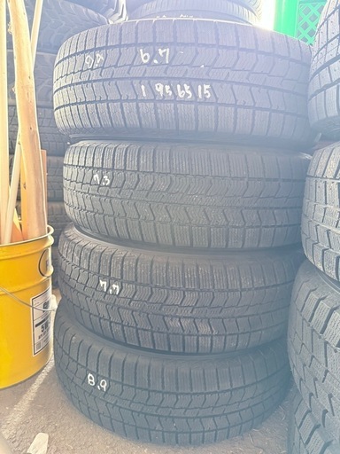 195/65R15 ノア/ヴォクシー外し 2024年製造 スタッドレス4本 15インチ PCD114.3 ET45