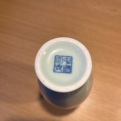 宜興青磁　花瓶　一輪挿し　中国の画像