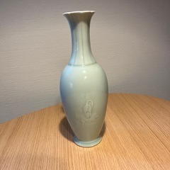 宜興青磁　花瓶　一輪挿し　中国の画像